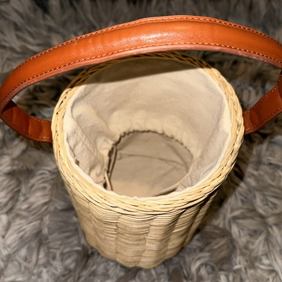 Straw Bucket Bag Top Strap handle - Picture 4 of 4